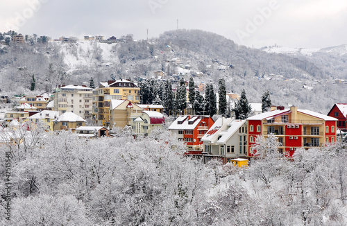 Winter landscape of Sochi