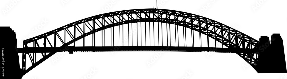 Sydney Harbour bridge silhouette