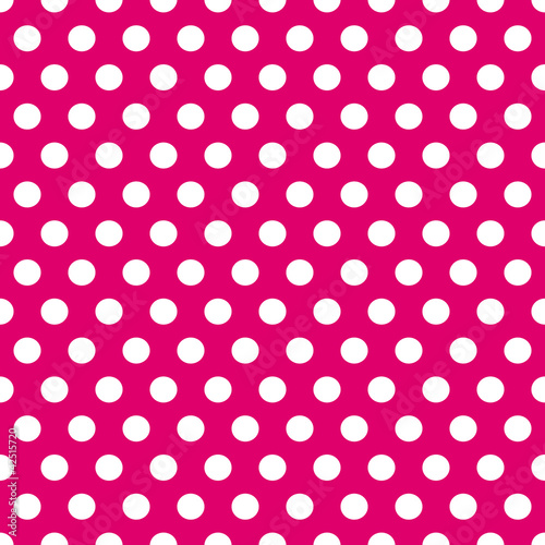 Carta da parati a pois - Carta da parati Seamless pink and white polka dots pattern