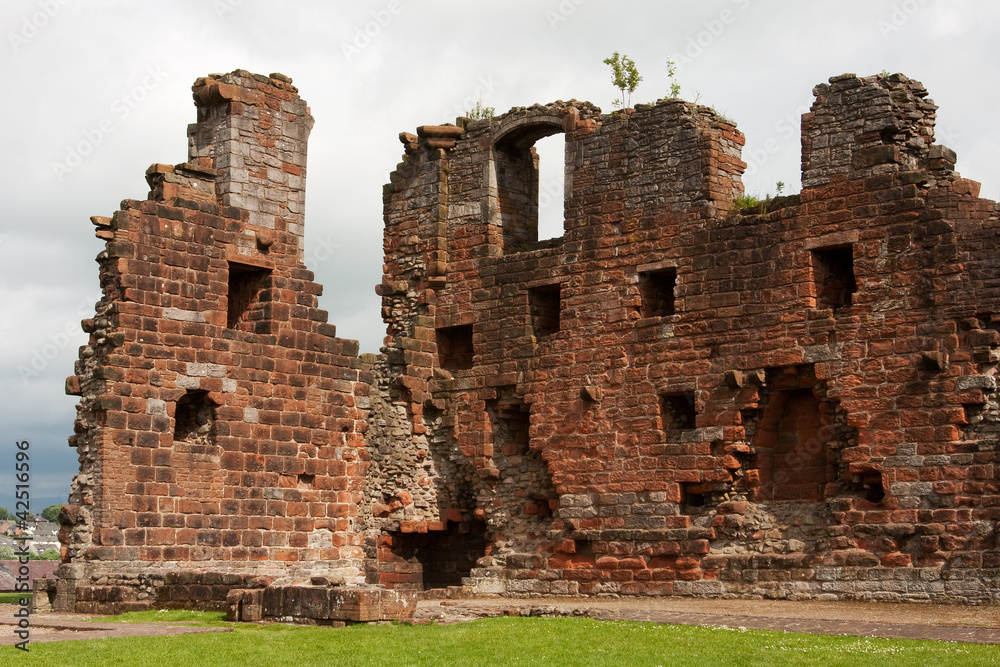 Penrith Castle.  The castle is situated in a public park in Penrith, Cumbria, northern England and was built at the end of the 14th century to defend the area from invasion by Scottish invaders.