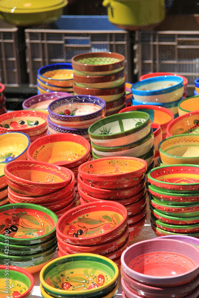 Colorful Provencal Pottery
