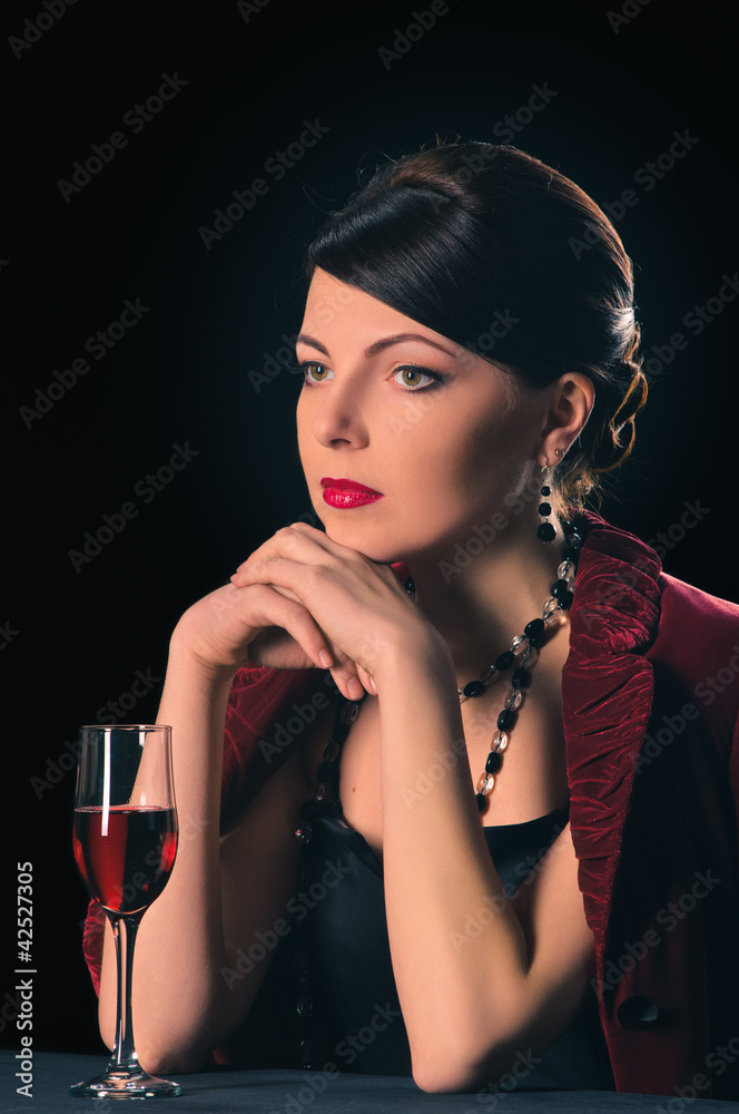 Obraz premium woman and wine