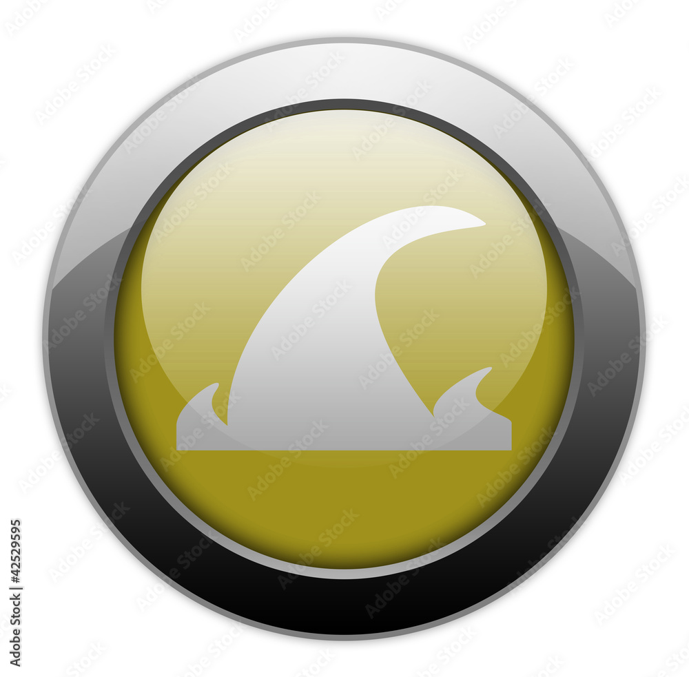 Yellow Metallic Orb Button Yellow Metallic Orb Button