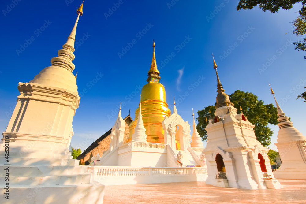 Naklejka premium Thai pagoda in temples.