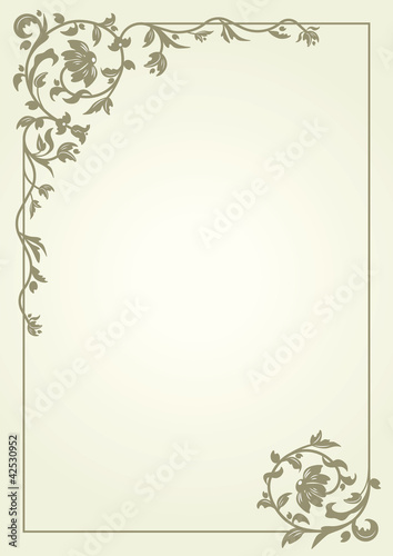 Vintage decorative retro frame