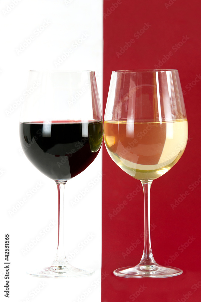 Red and white wine Red and white wine