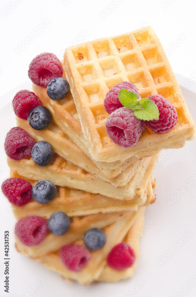 waffle with fruit waffle with fruit