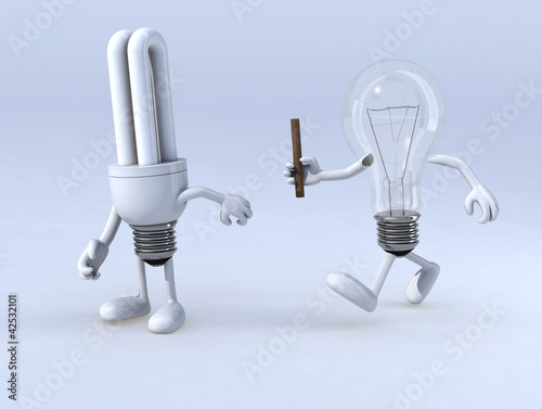 relay between light bulb and cfl bulb