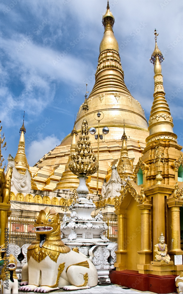 Naklejka premium Shwedagon Paya, Yangon, Burma