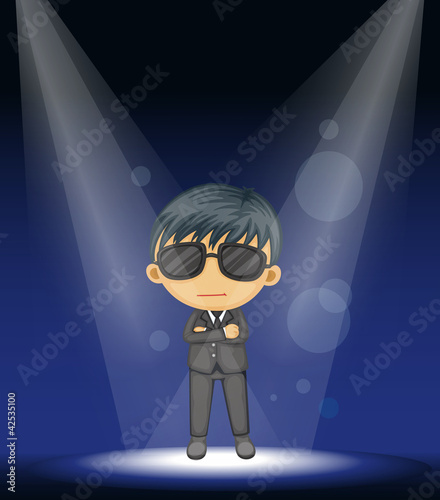 a boy performing on stage