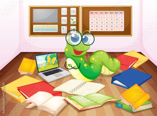worm in classroom