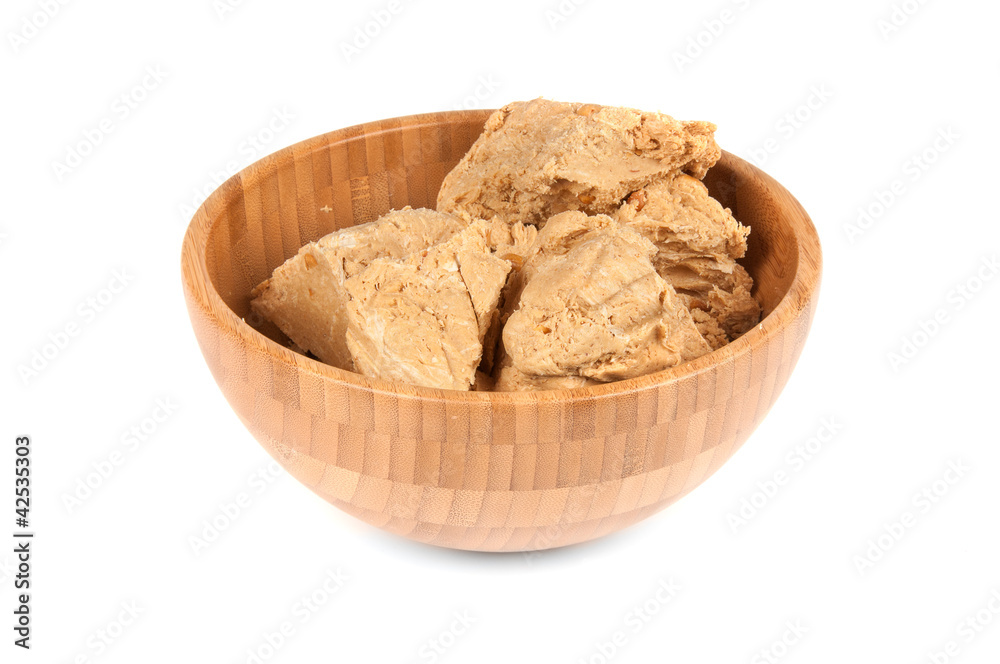 halva desser in brown bowl delicious halva desser in brown bowl delicious