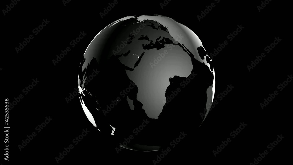 Silver globe with chroma key loop
