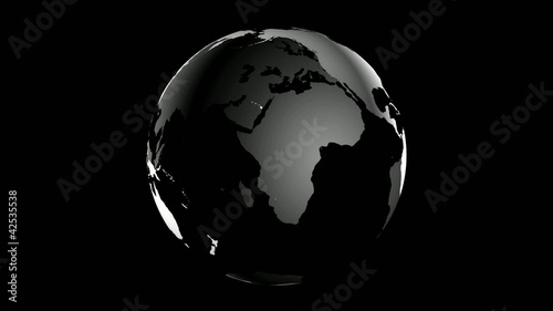 Silver globe with chroma key loop