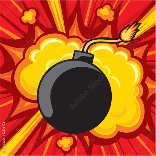 old bomb starting to explode
