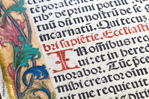 fragments of the Latin missal photo