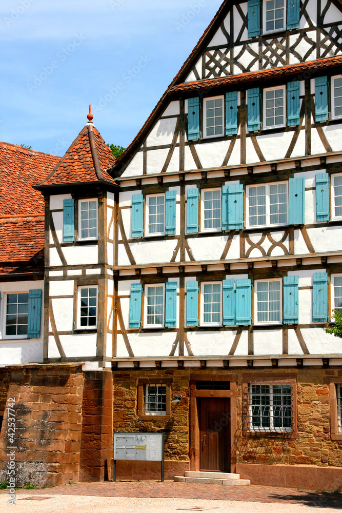 Fassade eines Fachwerkhauses, Baden-Würrtemberg Fassade eines Fachwerkhauses, Baden-Würrtemberg