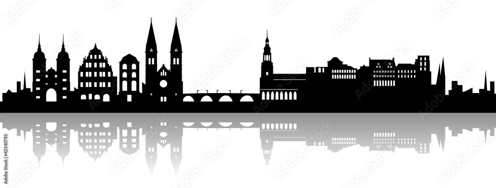 Naklejka premium Heidelberg Panorama