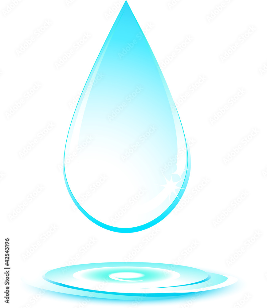 isolated water drop on white background isolated water drop on white background