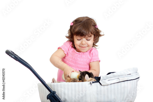 child playing and feeding k...