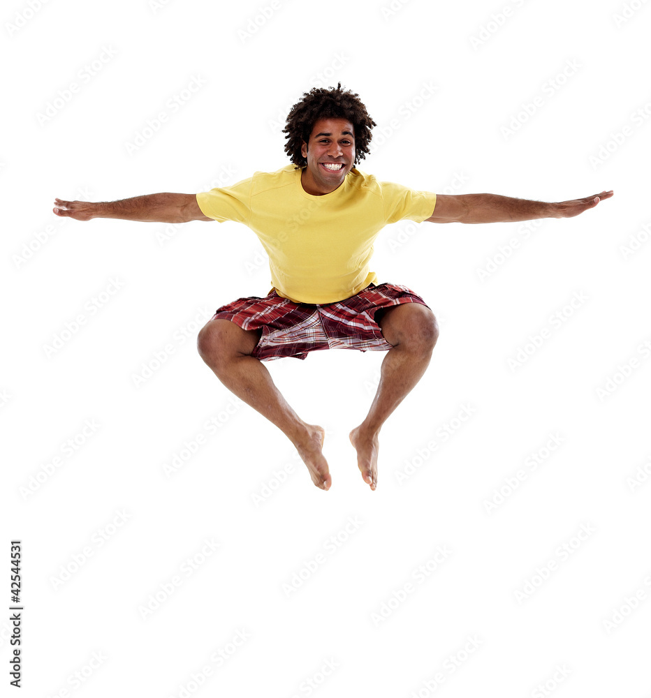 Joyful young man, jumping 5
