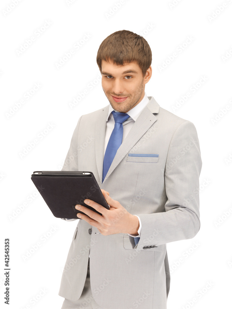 happy man with tablet pc computer happy man with tablet pc computer