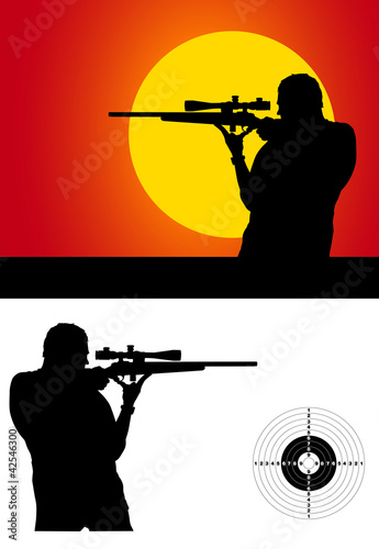 silhouette sport shooters