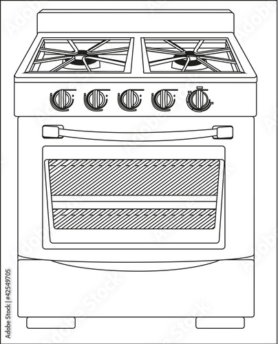 Illustration of a stove