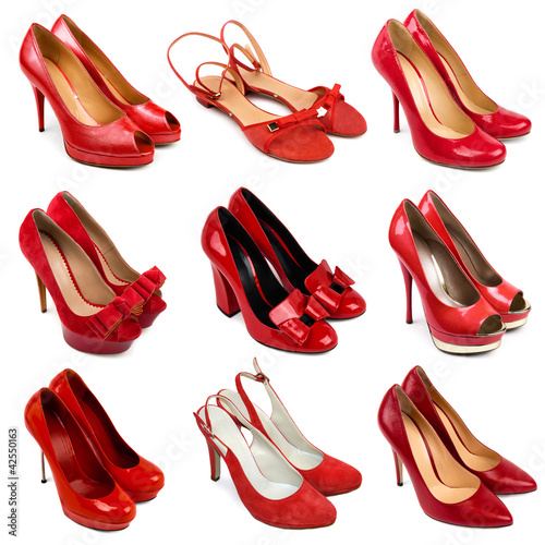 Red female shoes-3