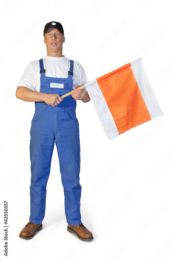 Workman on the job Workman on the job