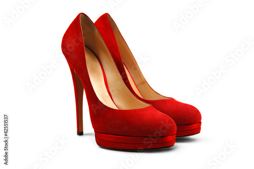 Red female shoes-4