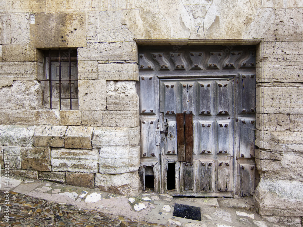abandoned manor door