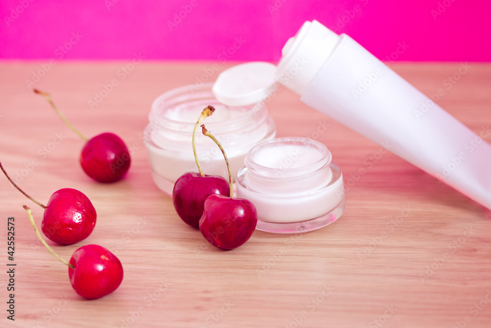 beauty product with natural ingredients (cherries) beauty product with natural ingredients (cherries)