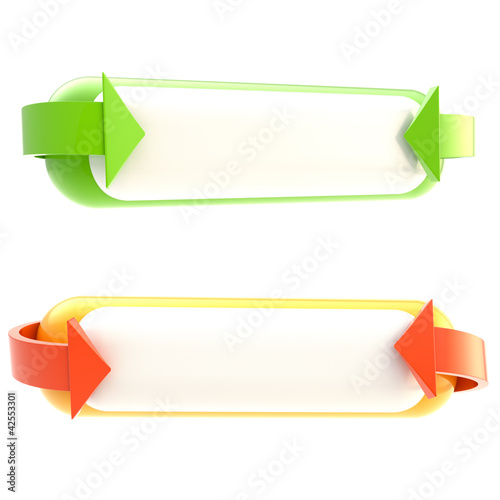 Set of two banner buttons i...