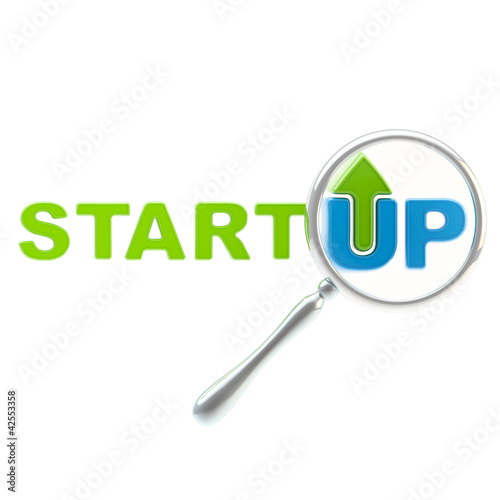 Word "startup" under the ma...