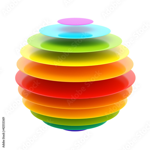 Abstract layer rainbow colo...