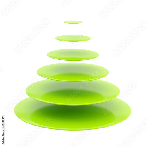 Symbolic glossy christmas tree