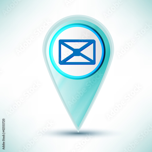 Free Download vector glossy  web icon email design element on a blue backgroun - GFXLoad