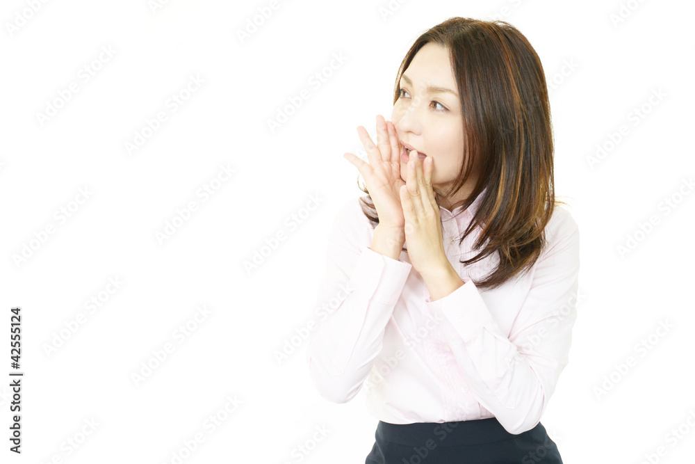 呼びかけるオフィスレディー 呼びかけるオフィスレディー