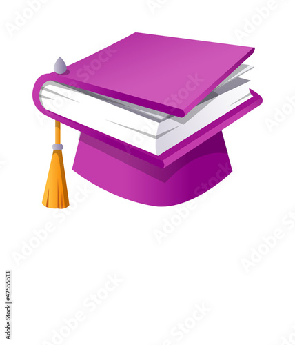 Vector icon book and graduaton