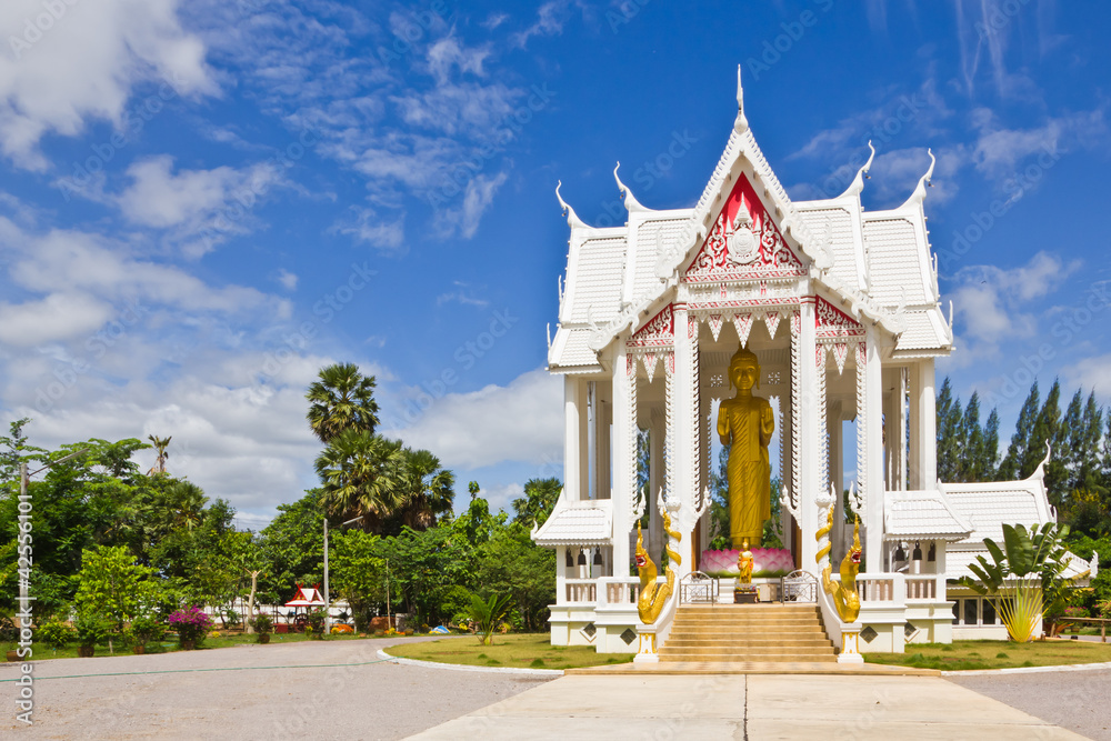 Buddha Image gesture of forgiveness, Wat pranburi thailand