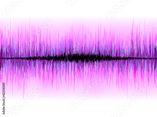 Sound waves oscillating on white background. EPS 8