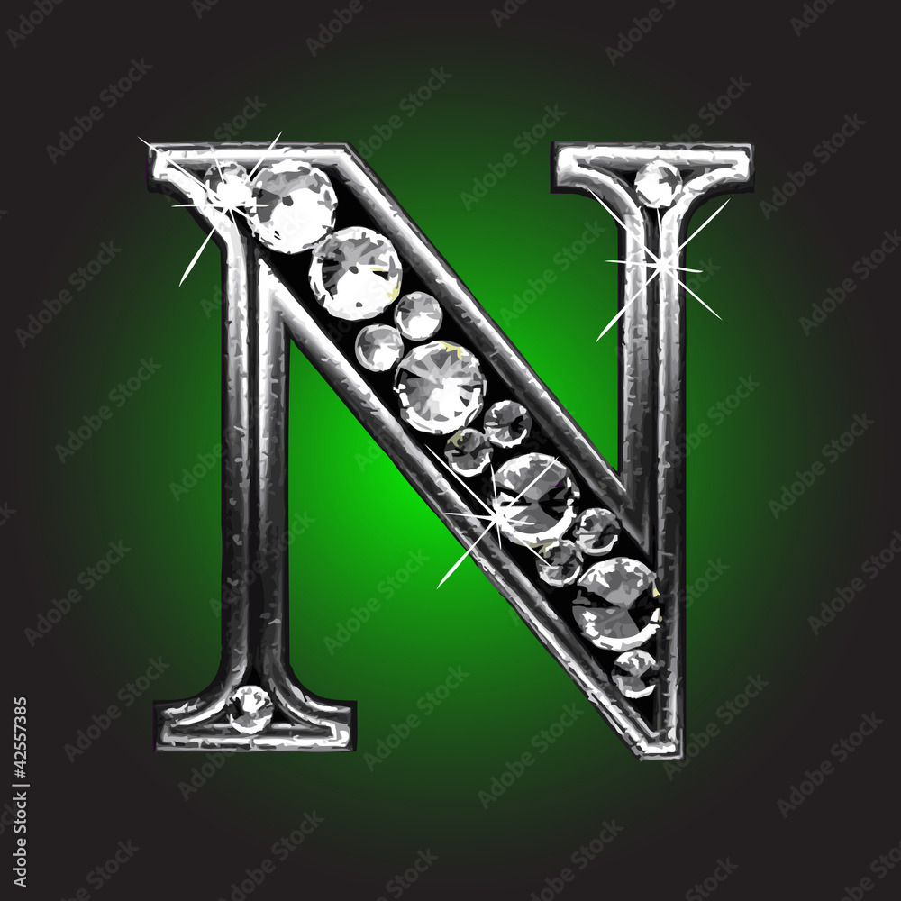 Vector silver figure with diamonds Vector silver figure with diamonds