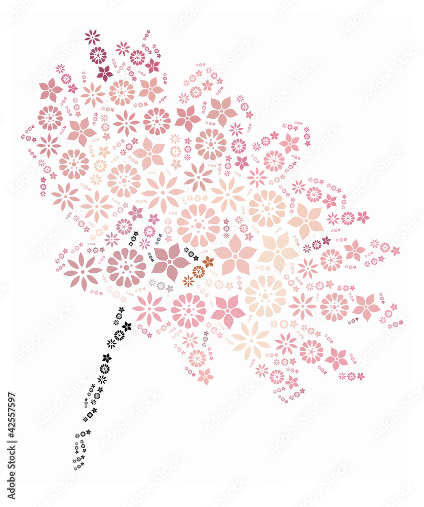 Floral info - Graphic concept composed in flower shape