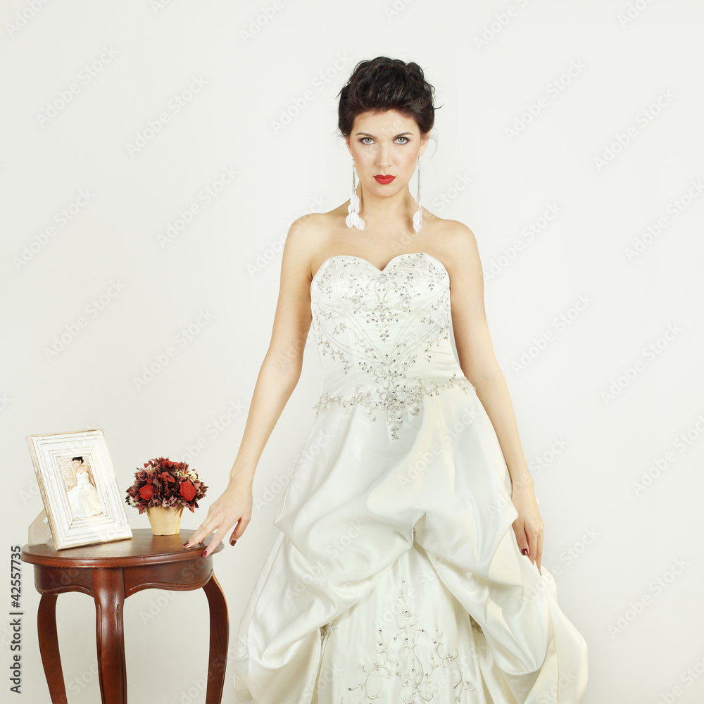 Woman in white dress Woman in white dress