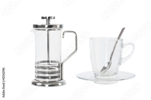 french press with cup