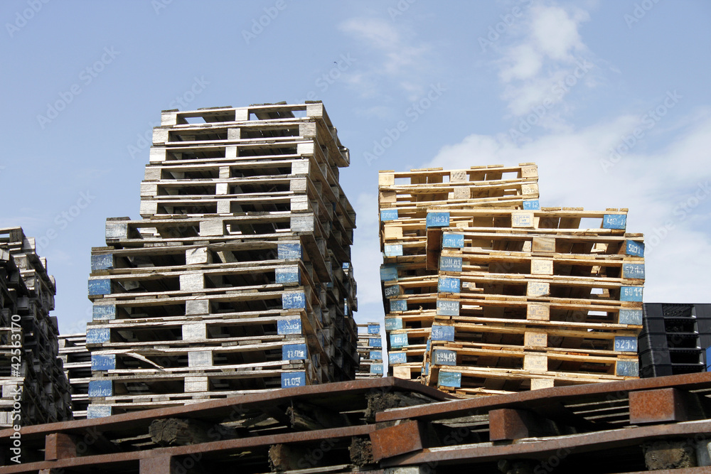 stack of euro pallets