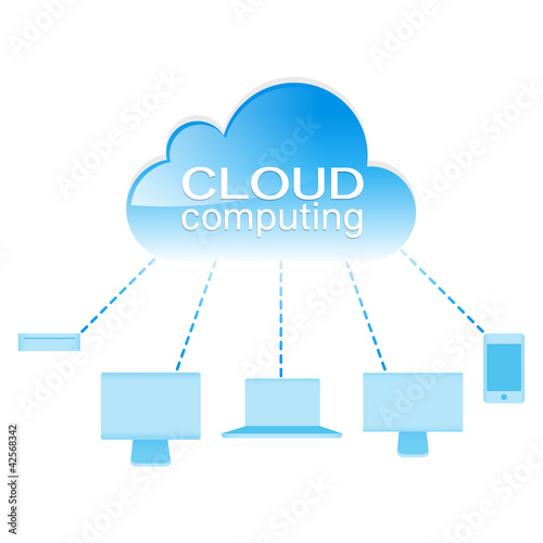 Cloud computing chart concept