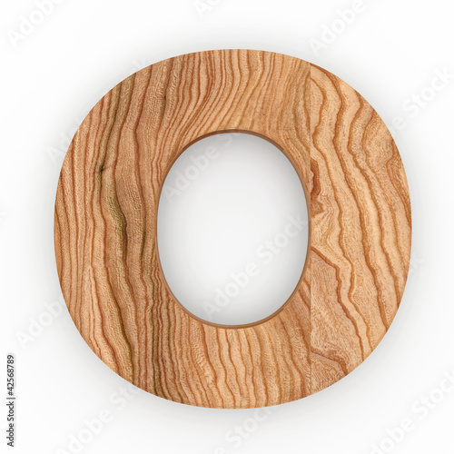 3d Font Wood Character O photo