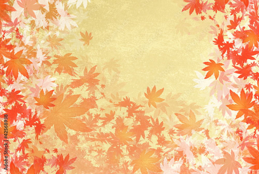 Falling autumn leaves